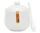 Açucareiro com Colher em Porcelana Lumie Branco e Dourado, white | WestwingNow
