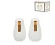 Jogo de Saleiro e Pimenteiro em Porcelana Lumie Branco e Dourado, white | WestwingNow