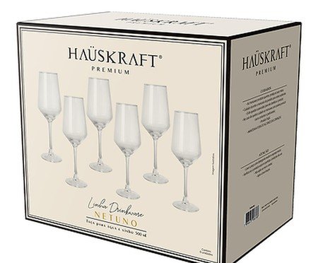 Jogo de Taças para Vinho Netuno Transparente | Westwing