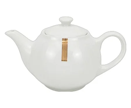 Bule em Porcelana Lumie Branco e Dourado | Westwing