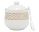 Açucareiro com Colher em Porcelana Regal Branco e Dourado, white | WestwingNow