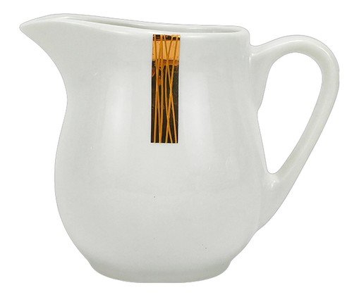 Leiteira em Porcelana Lumie Branco e Dourado, white | WestwingNow