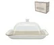 Manteigueira em Porceana Regal Branco e Dourado, white | WestwingNow