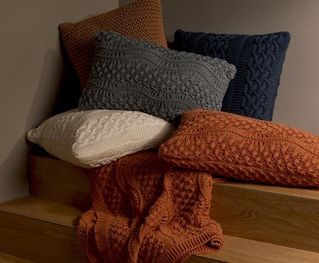 Almofada Tricot Veneto Luxus Coral | Westwing