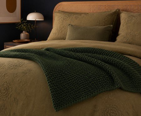 Manta Tricot Piemonte Luxus Verde | Westwing