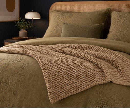 Manta Tricot Piemonte Luxus Kaki, beige | WestwingNow