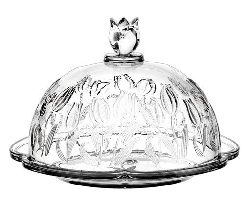 Queijeira em Cristal Ecológico Tulipa, transparent | WestwingNow