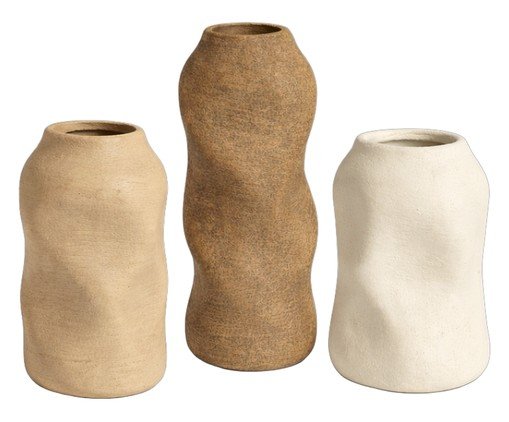 Jogo de Vasos em Cerâmica Guarani, beige | WestwingNow