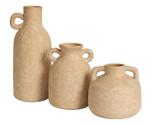 Jogo de Vasos em Cerâmica Juma, beige | WestwingNow
