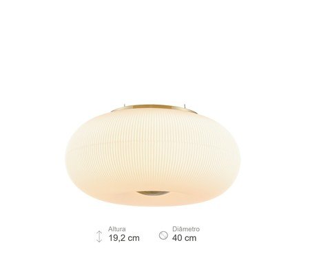 Pendente Roma Branco e Dourado | Westwing