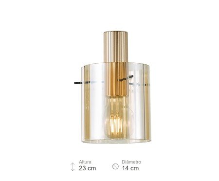 Pendente Orso Champanhe e Dourado | Westwing