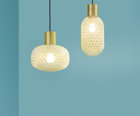 Pendente Citterio Long Champanhe e Dourado | Westwing