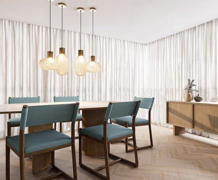 Pendente Citterio Long Champanhe e Dourado | Westwing