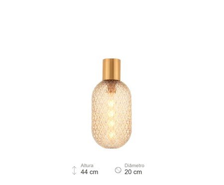 Pendente Citterio Long Champanhe e Dourado | Westwing