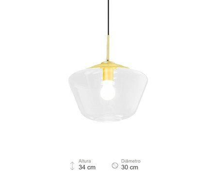 Pendente Palazzo Transparente e Dourado | Westwing