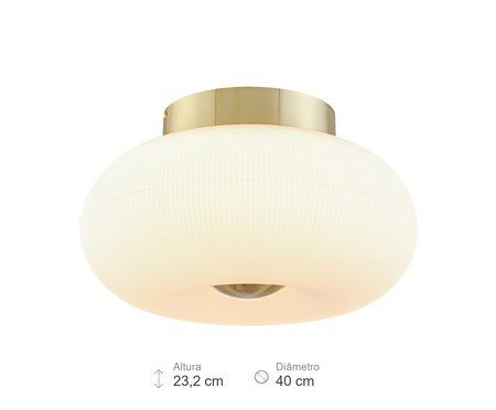 Plafon Roma Branco e Dourado | Westwing