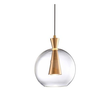 Pendente Greppi Transparente e Dourado | Westwing