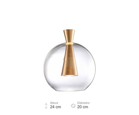 Pendente Greppi Transparente e Dourado | Westwing