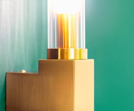 Arandela Agostino Dourado e Transparente | Westwing