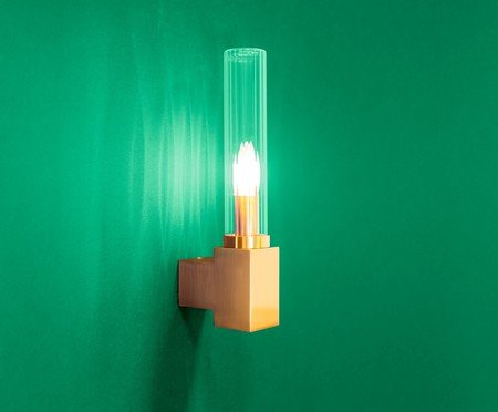 Arandela Agostino Dourado e Transparente | Westwing