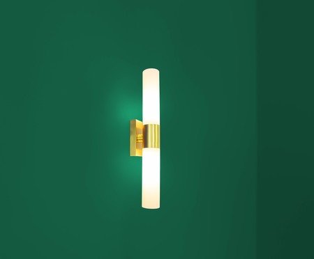 Arandela Colonne Branco e Dourado | Westwing