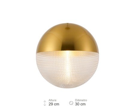 Pendente Madonnina Transparente e Latão | Westwing
