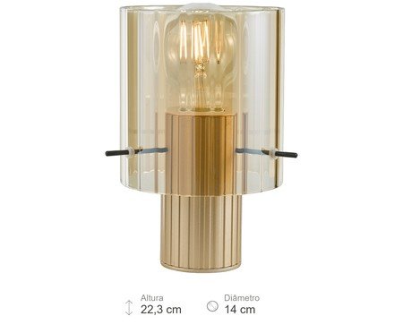 Abajur Orso Champanhe e Dourado | Westwing