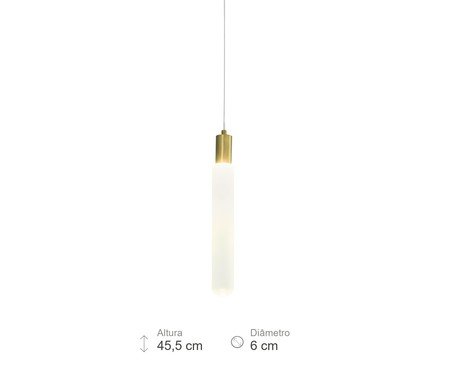 Pendente Marco Transparente e Dourado | Westwing