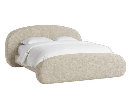Cama Céu Linho Bege Casal | Westwing