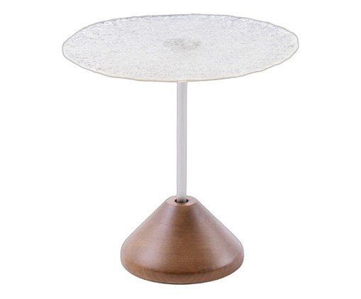 Mesa lateral Ypê Castanho, wood pattern | WestwingNow