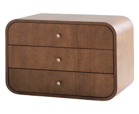 Mesa de cabeceira Dulce Curve Castanho | Westwing