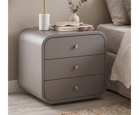 Mesa de cabeceira Dulce Luna Loft Cinza | Westwing