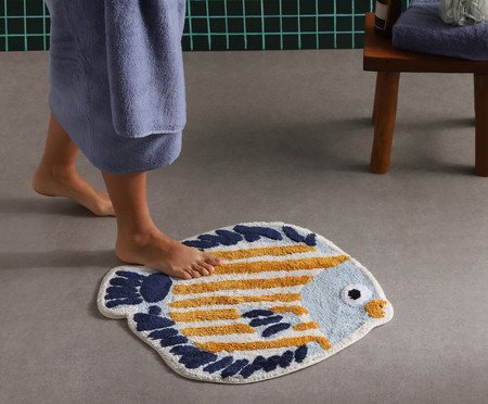 Tapete de Banheiro Fish Azul | Westwing
