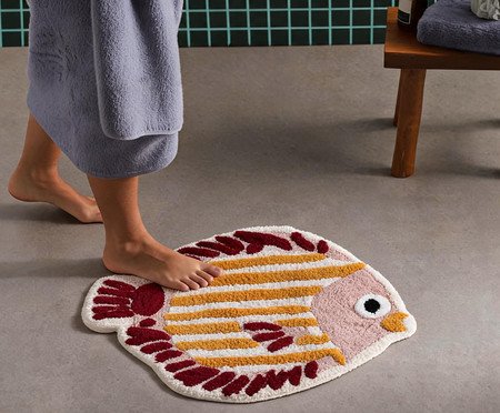 Tapete de Banheiro Fish Rosa | Westwing