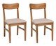 Jogo de Cadeiras Olmo Sergipe Mel, wood pattern | WestwingNow