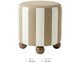 Pufe listrado Navi Bege e branco, beige | WestwingNow