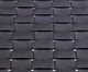 Banco Kora com trançado de Couro Preto, black | WestwingNow