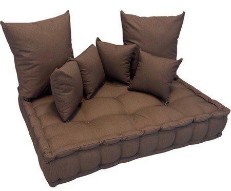 Futon Turco com Almofadas marrom | Westwing
