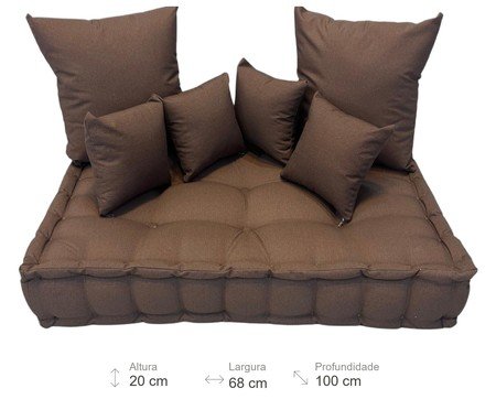Futon Turco com Almofadas marrom | Westwing