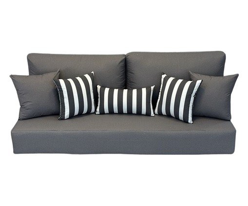 Futon Turco com Almofadas cinza, grey | WestwingNow