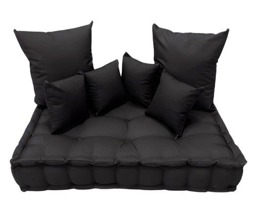 Futon Turco com Almofadas preto, black | WestwingNow