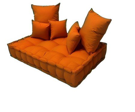 Futon Turco com Almofadas laranja | Westwing
