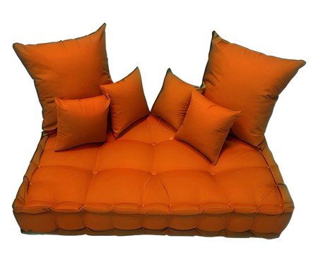 Futon Turco com Almofadas laranja | Westwing