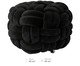 Pufe em veludo Máxi Tricot Preto, black | WestwingNow