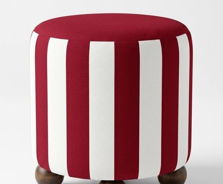 Pufe listrado Navi vermelho e branco | Westwing