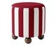 Pufe listrado Navi vermelho e branco, red | WestwingNow