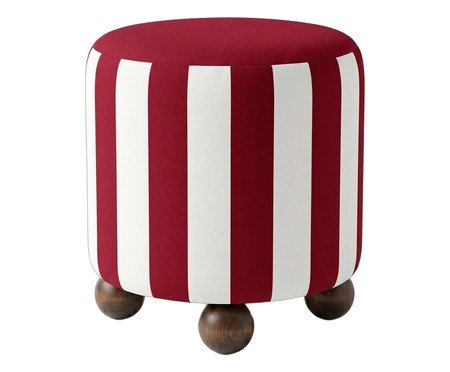 Pufe listrado Navi vermelho e branco | Westwing