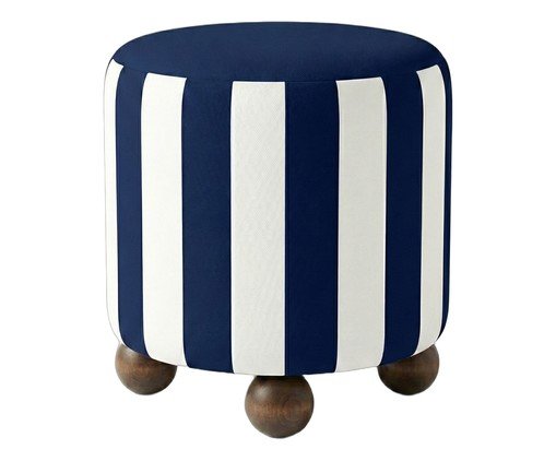Pufe listrado Navi azul marinho e branco, blue | WestwingNow