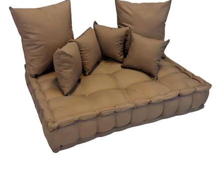Futon Turco com Almofadas caqui | Westwing