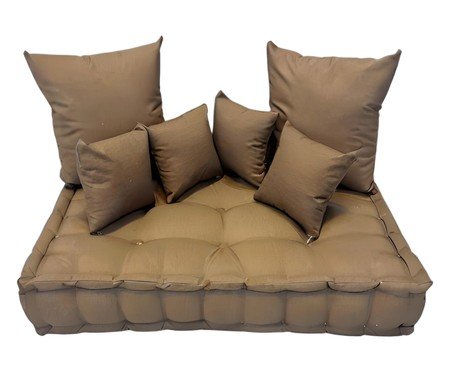 Futon Turco com Almofadas caqui | Westwing